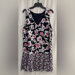 Banana Republic Floral Mini Dress in Navy and Pink